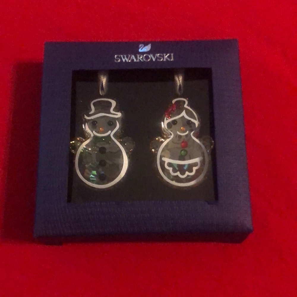 Swarovski gingerbread couple ornament